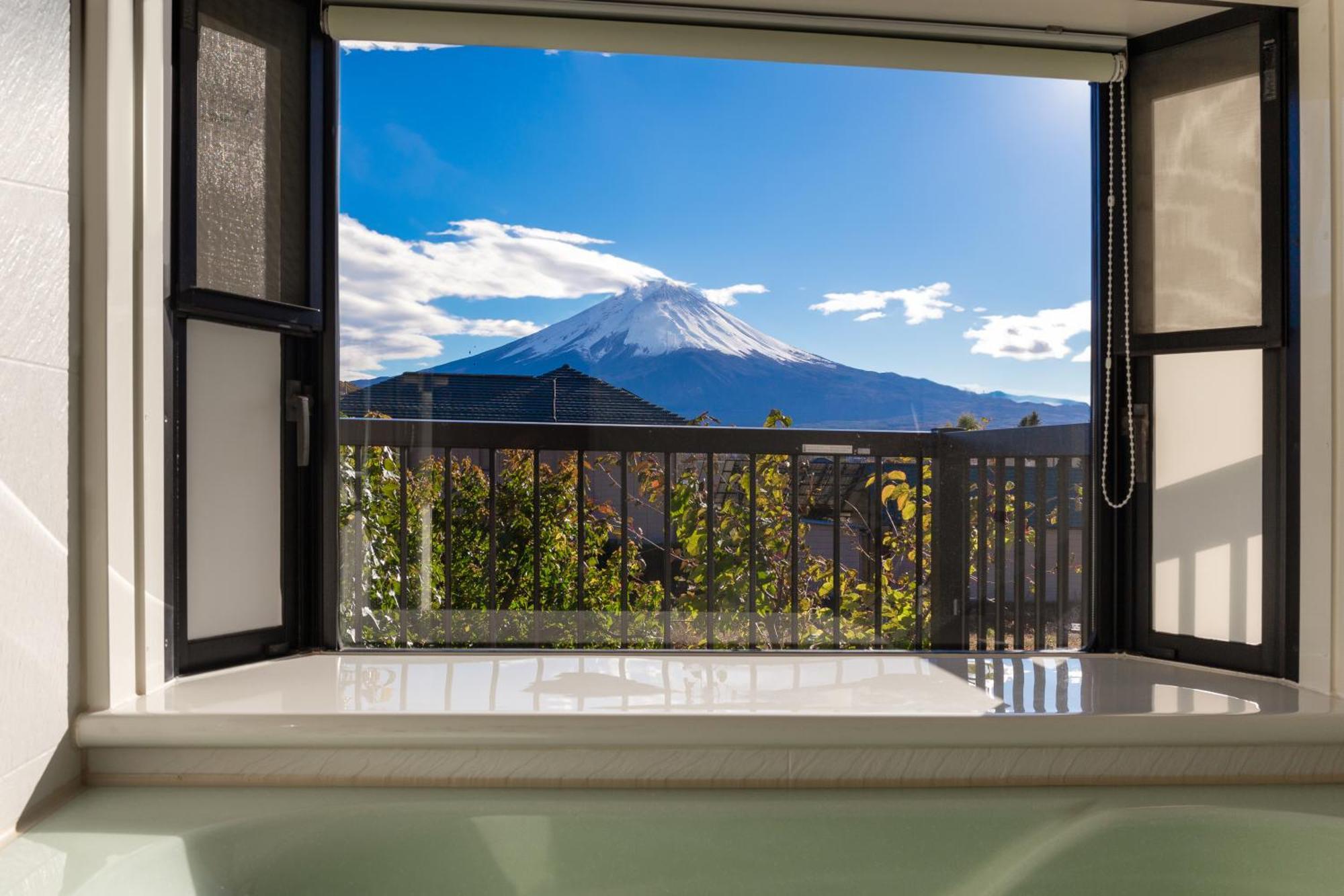 View Of Mt Fuji Free Transportation Bicycle Rental Ok 富士山眺望 Fujikawaguchiko Exterior foto